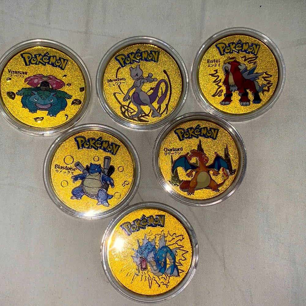 Pokemon Gold Plated Coins